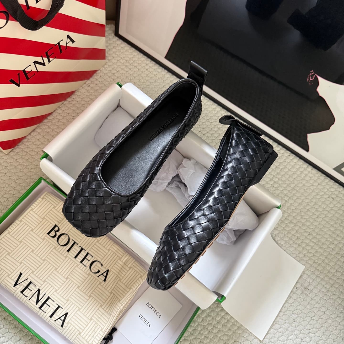 Bottega Veneta Women's Charlotte Ballerina in Woven Leather