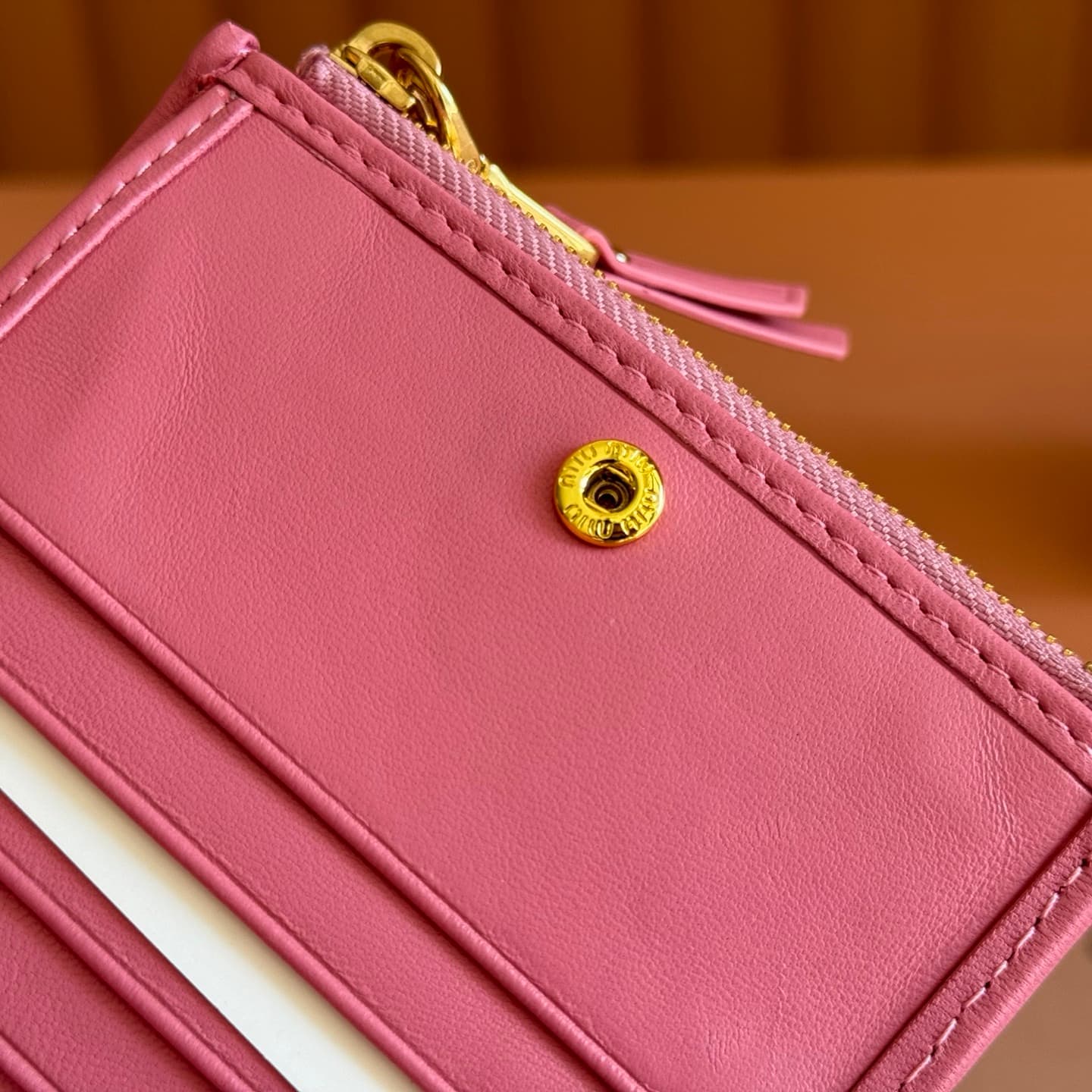 Miu Miu Begonia Pink Matelassé Nappa Leather Wallet 5MV017 TOP