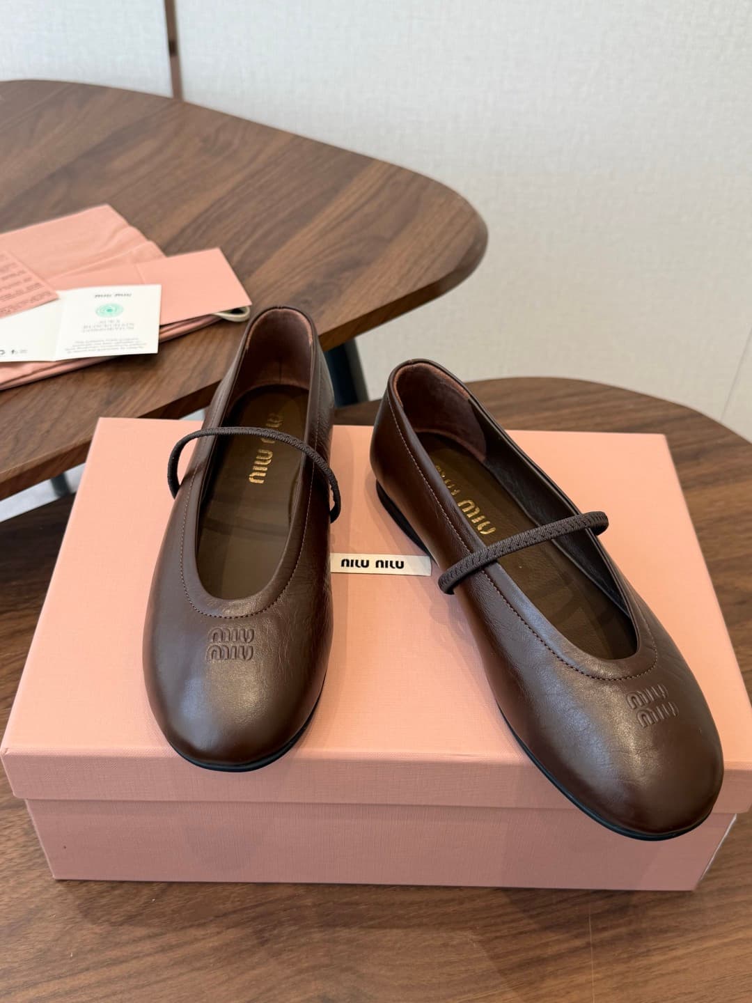 Miu Miu Leather Ballet Shoes Women