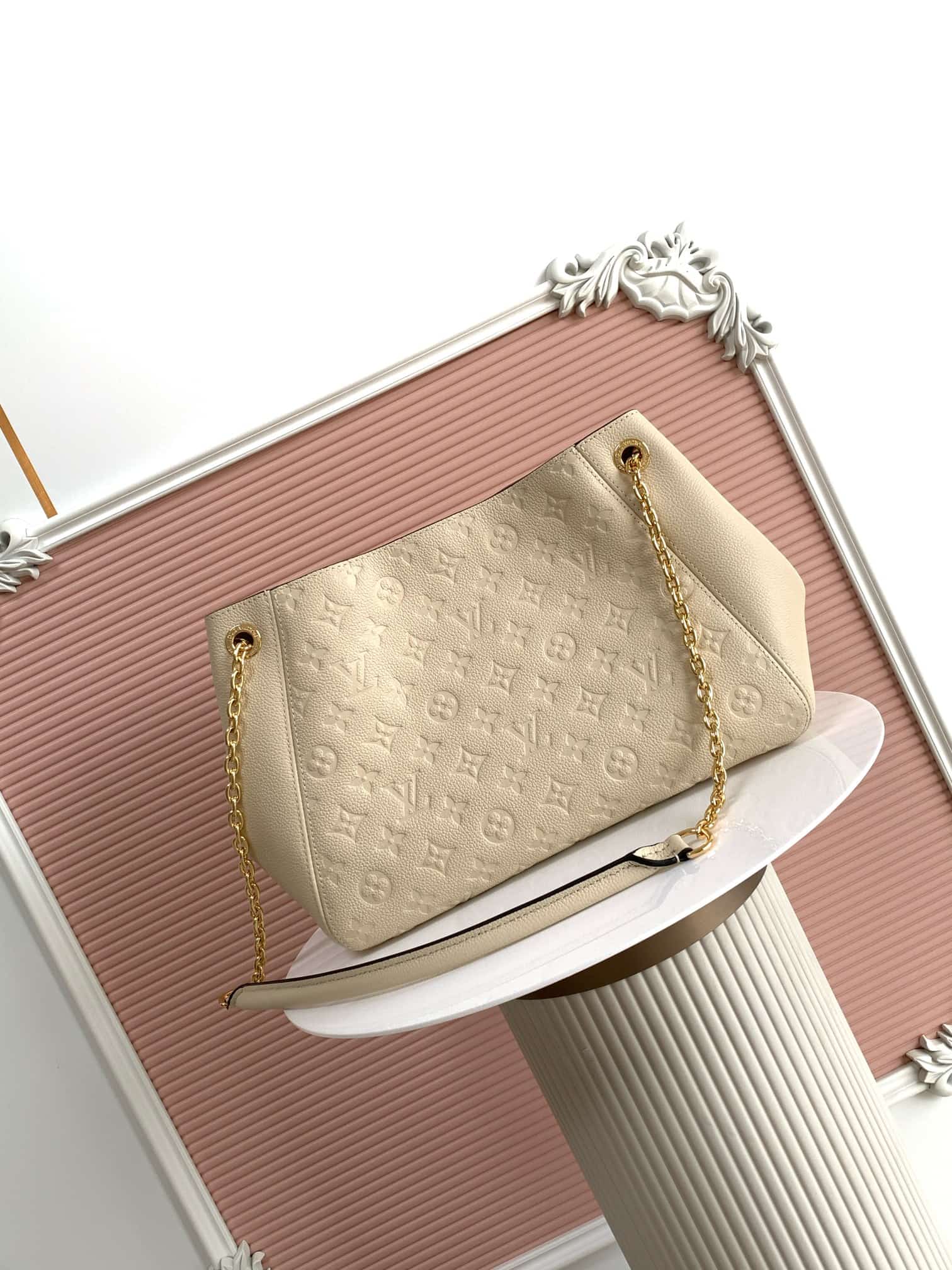 Louis Vuitton Anytime PM Beige Cowhide leather M14414 High