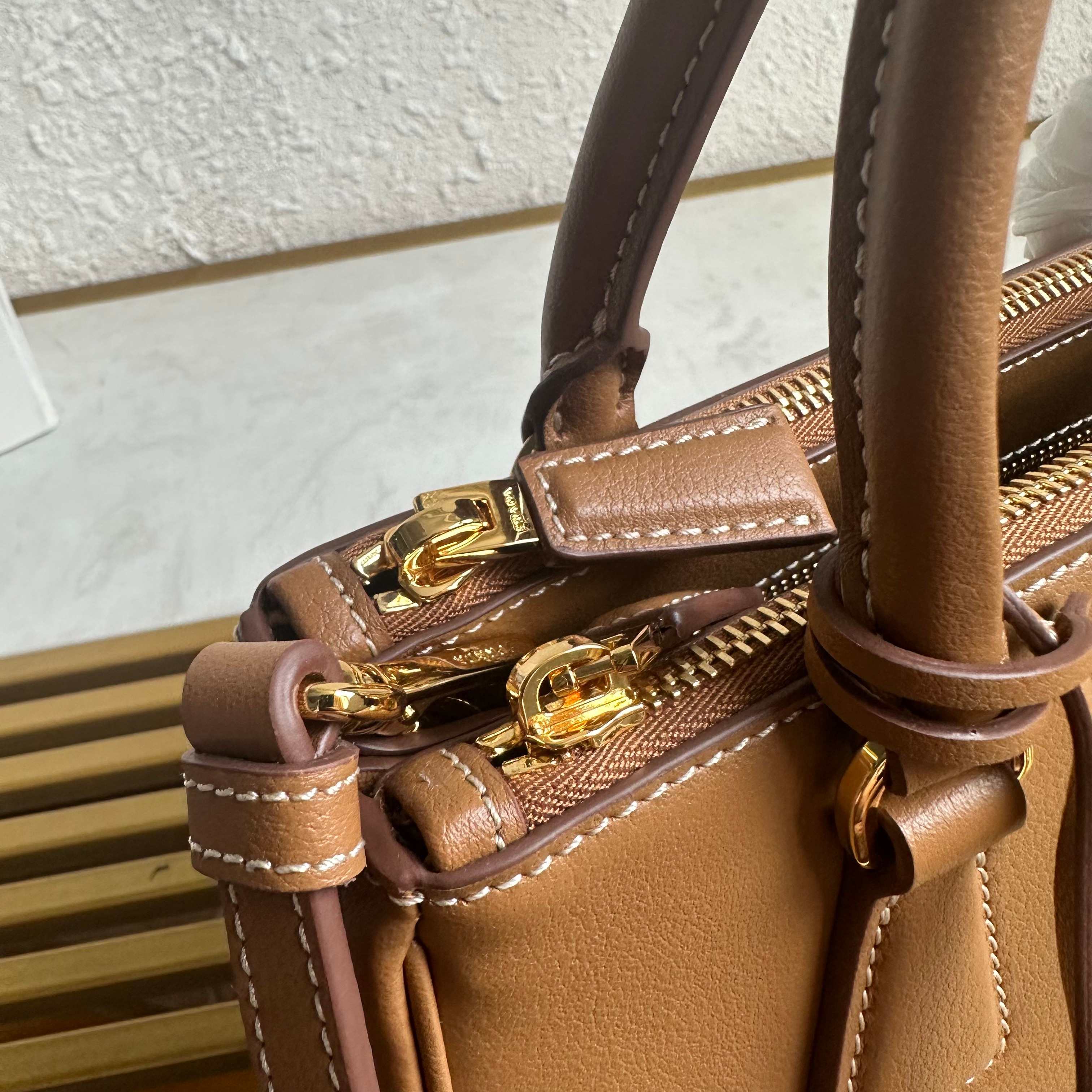 Prada Galleria small Saffiano leather bag 1BA896 Caramel High