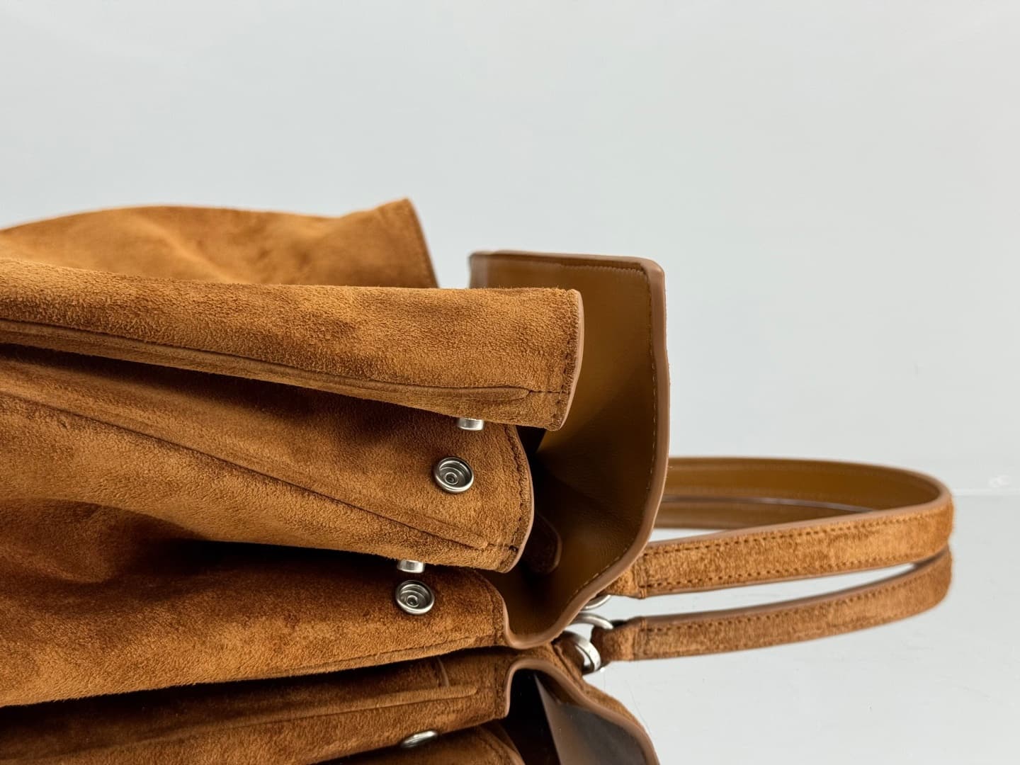 Balenciaga Rodeo Medium Bag in Camel Waxed Suede Calfskin With Silver-Tone Metal TOP