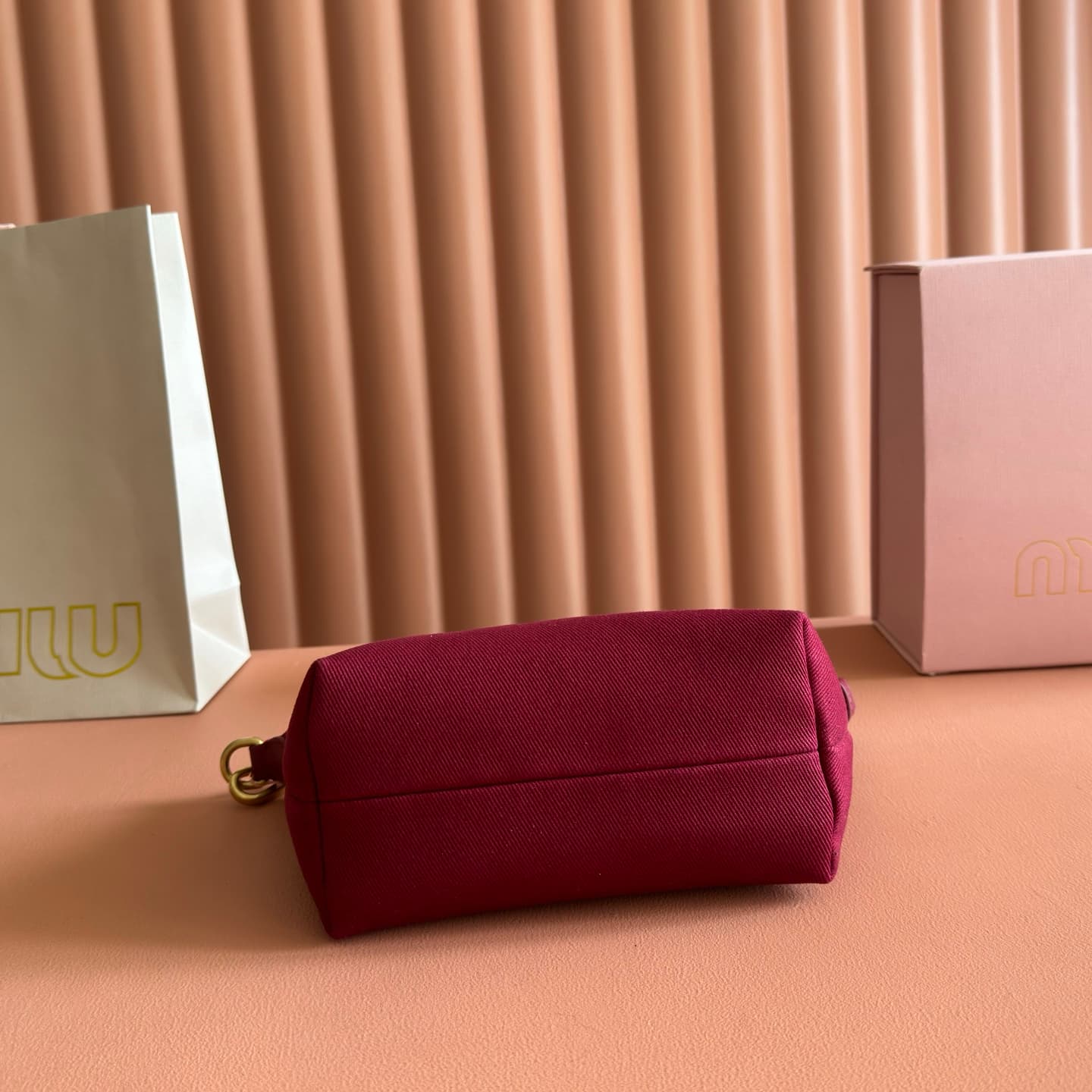 Miu Miu Gabardine pouch Cherry/Baltic Blue 5NE841 High