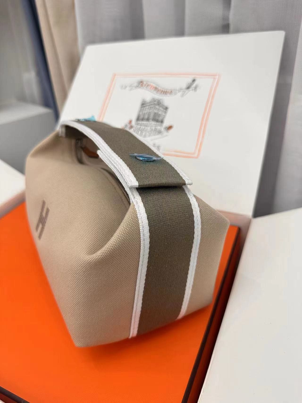 Hermes Bride-a-Brac Travel Case Small/Large Model Beige High