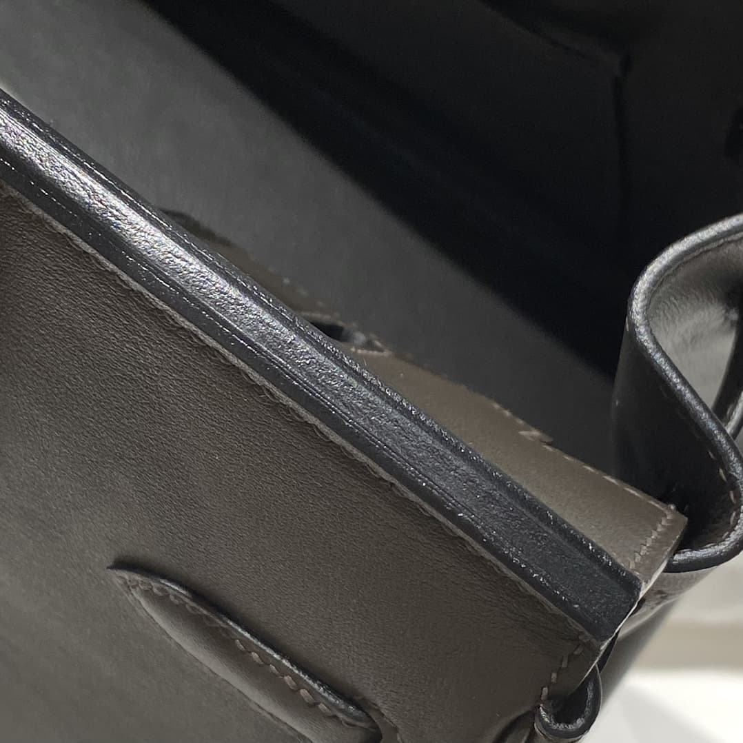 Hermes Shoulder Birkin 29 Swift leather Silver Metal WAX High