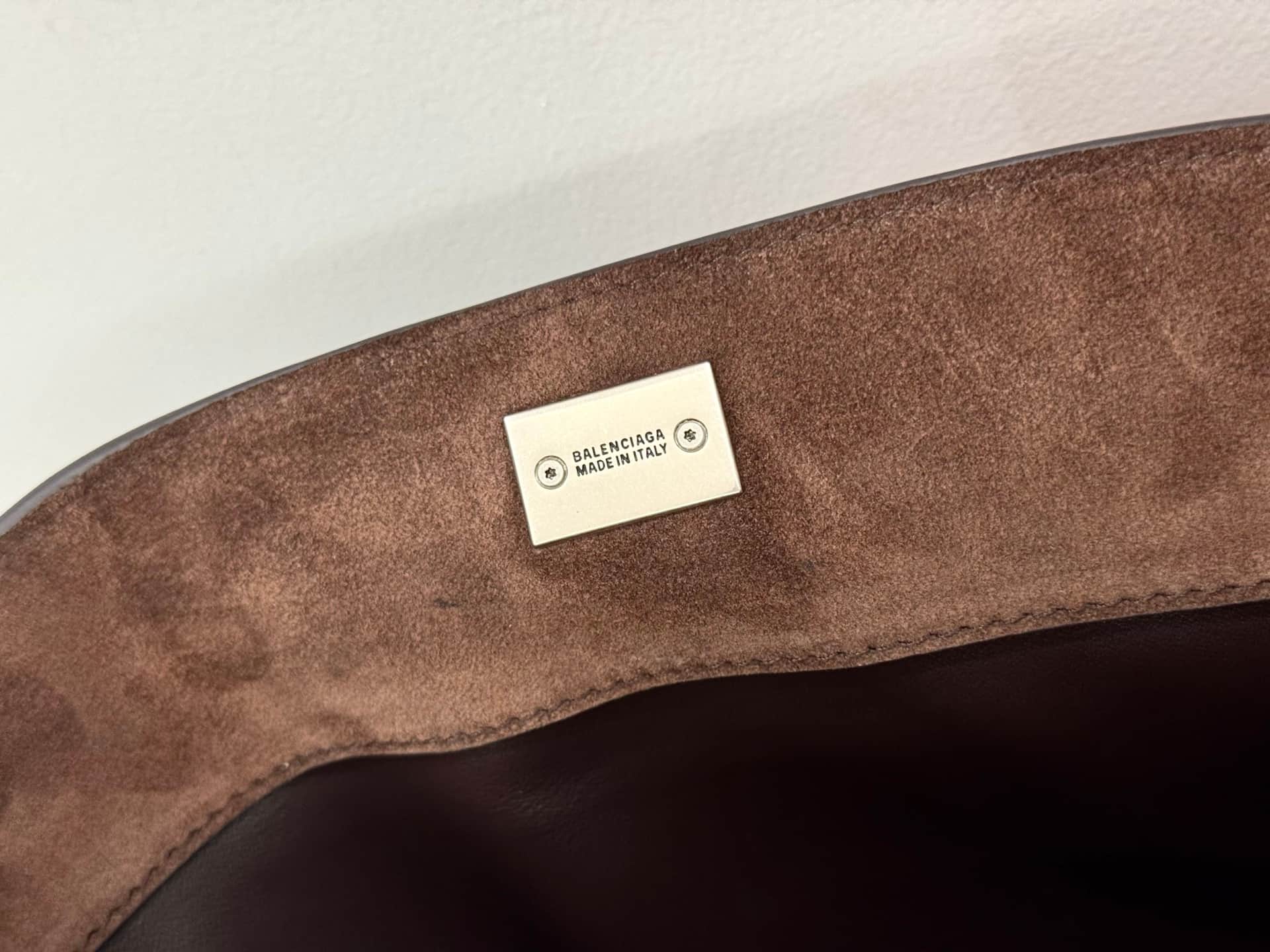 Balenciaga Rodeo Small Bag in Light Espresso Waxed Suede Calfskin With Silver-Tone Metal TOP