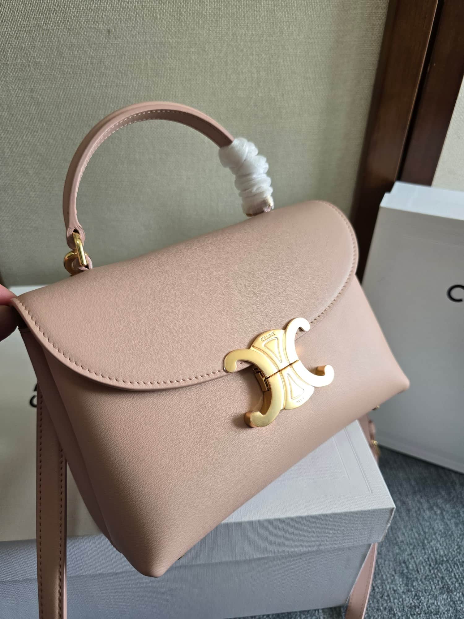 Celine Mini Nino bag in Pink Supple Calfskin High
