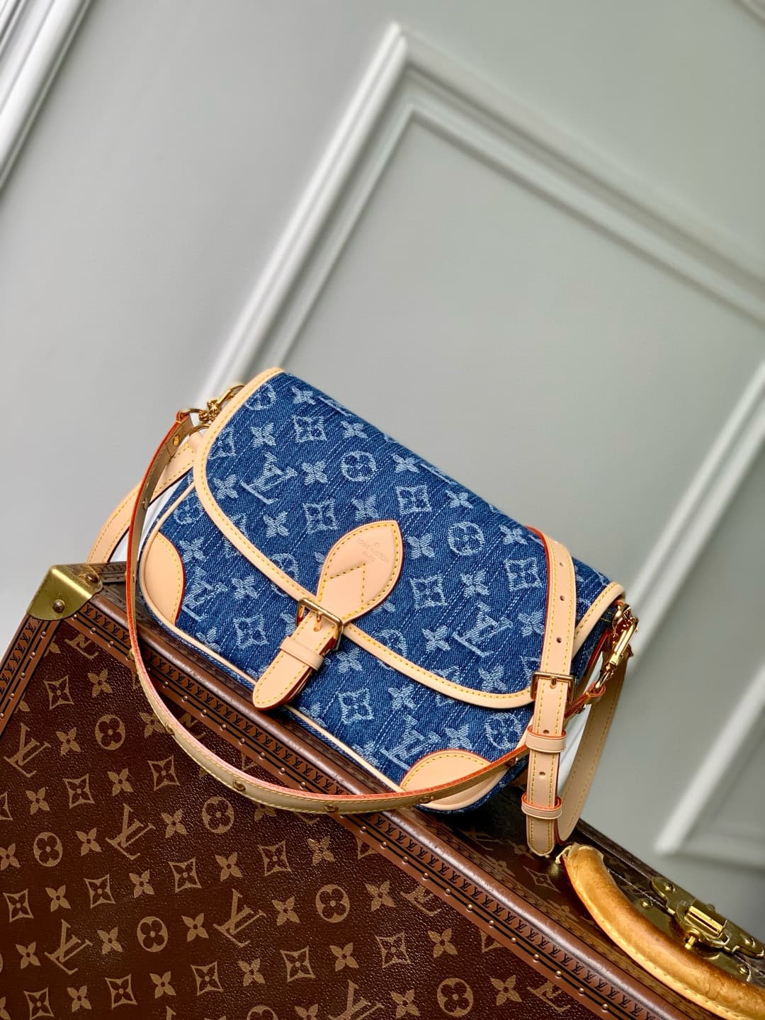Louis Vuitton Diane Denim Blue M13070 High