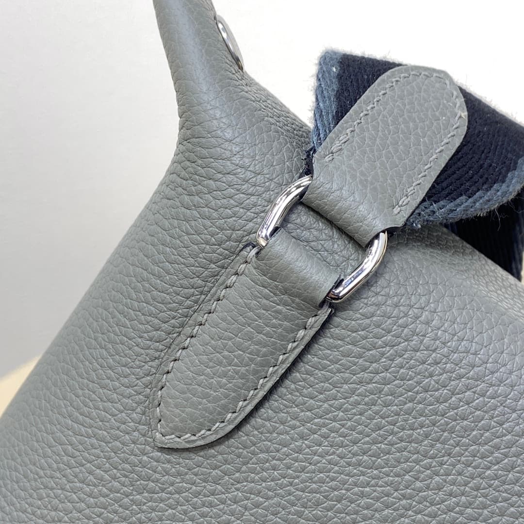 Hermès Videpoches Bag Togo Leather In Grey Blue WAX High