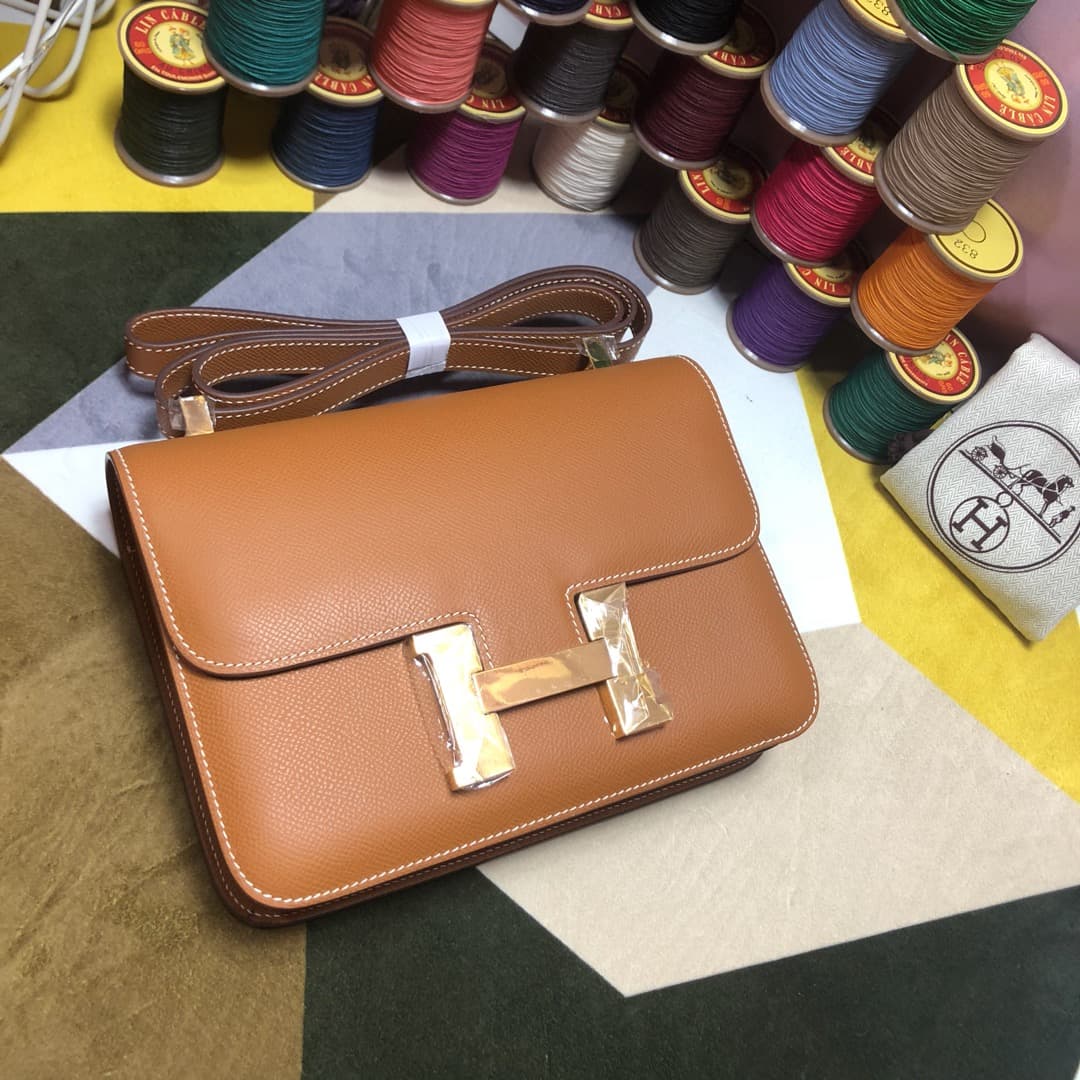 Hermes Mini Constance 18cm/24cm Epsom Bag WAX Gold High