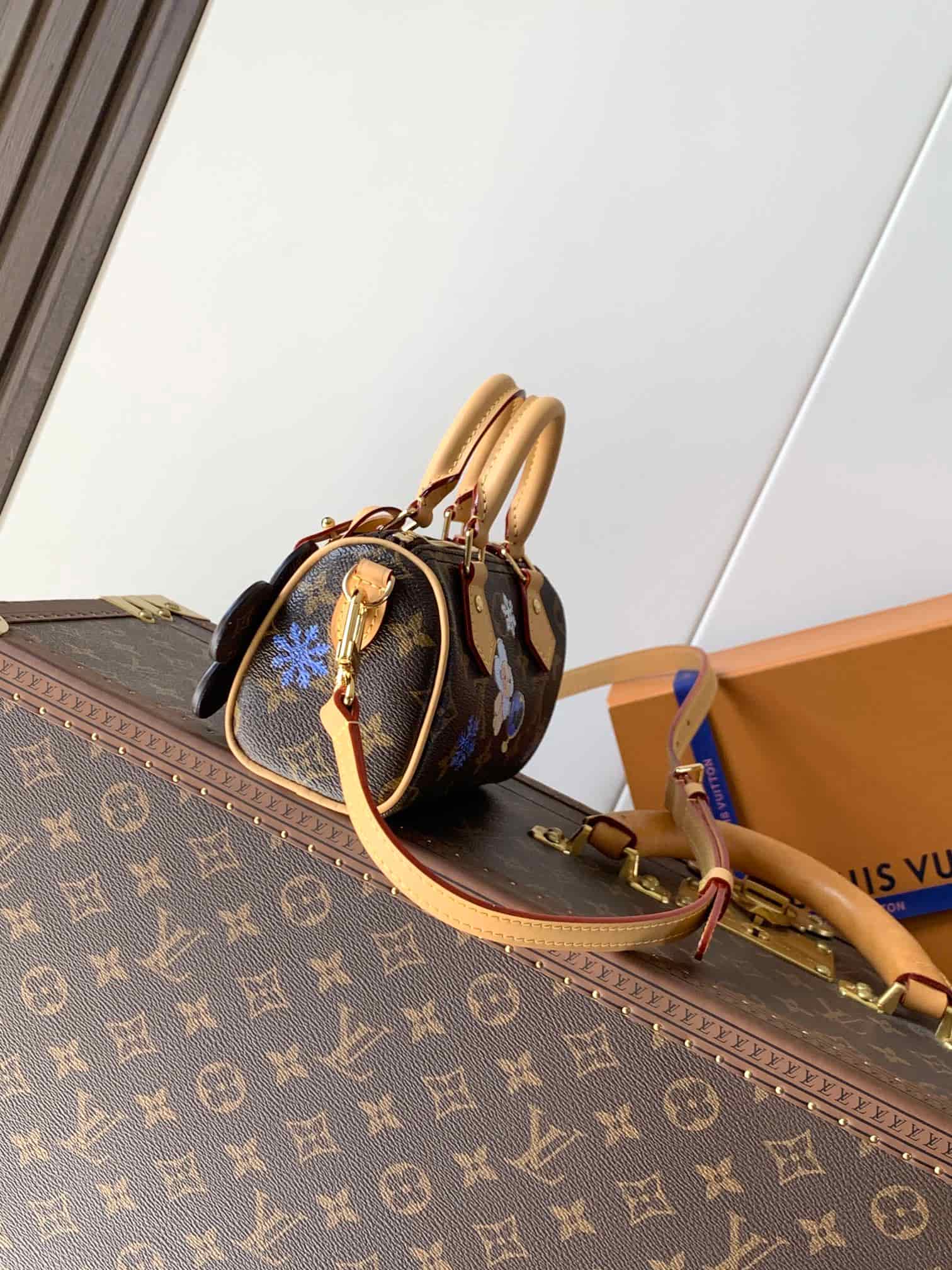 Louis Vuitton Nano Speedy Monogram Snowy Pearl Coated canvas M15330 High