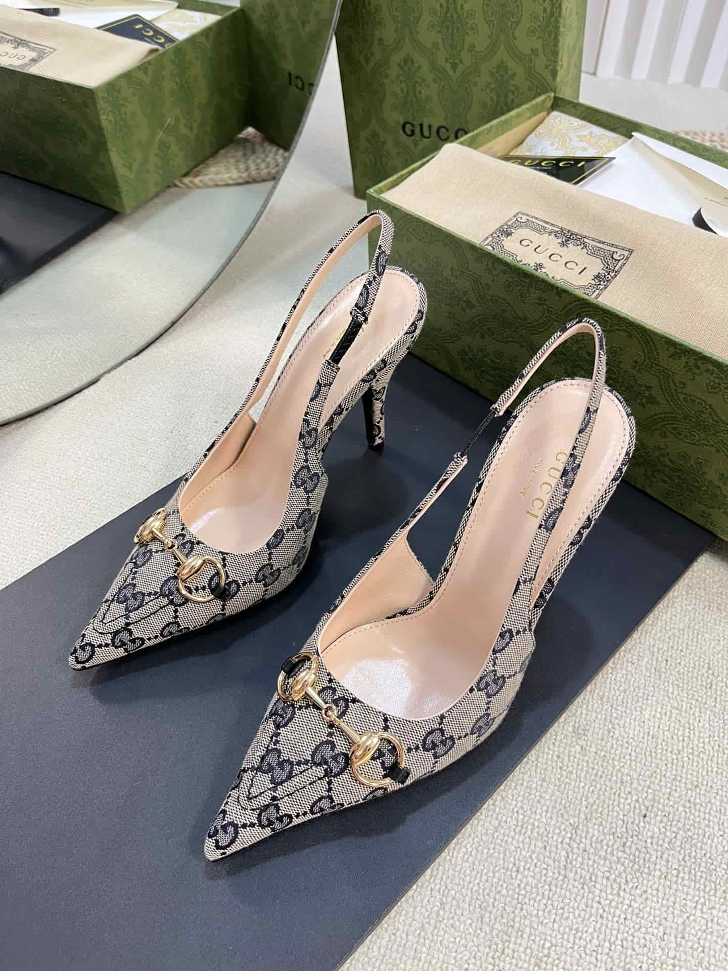 Gucci Horsebit Slingback Pump Shoes Women