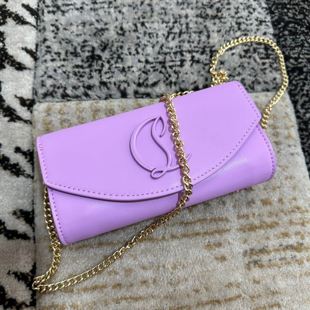 Christian Louboutin Loubi54 leather shoulder bag in purple High