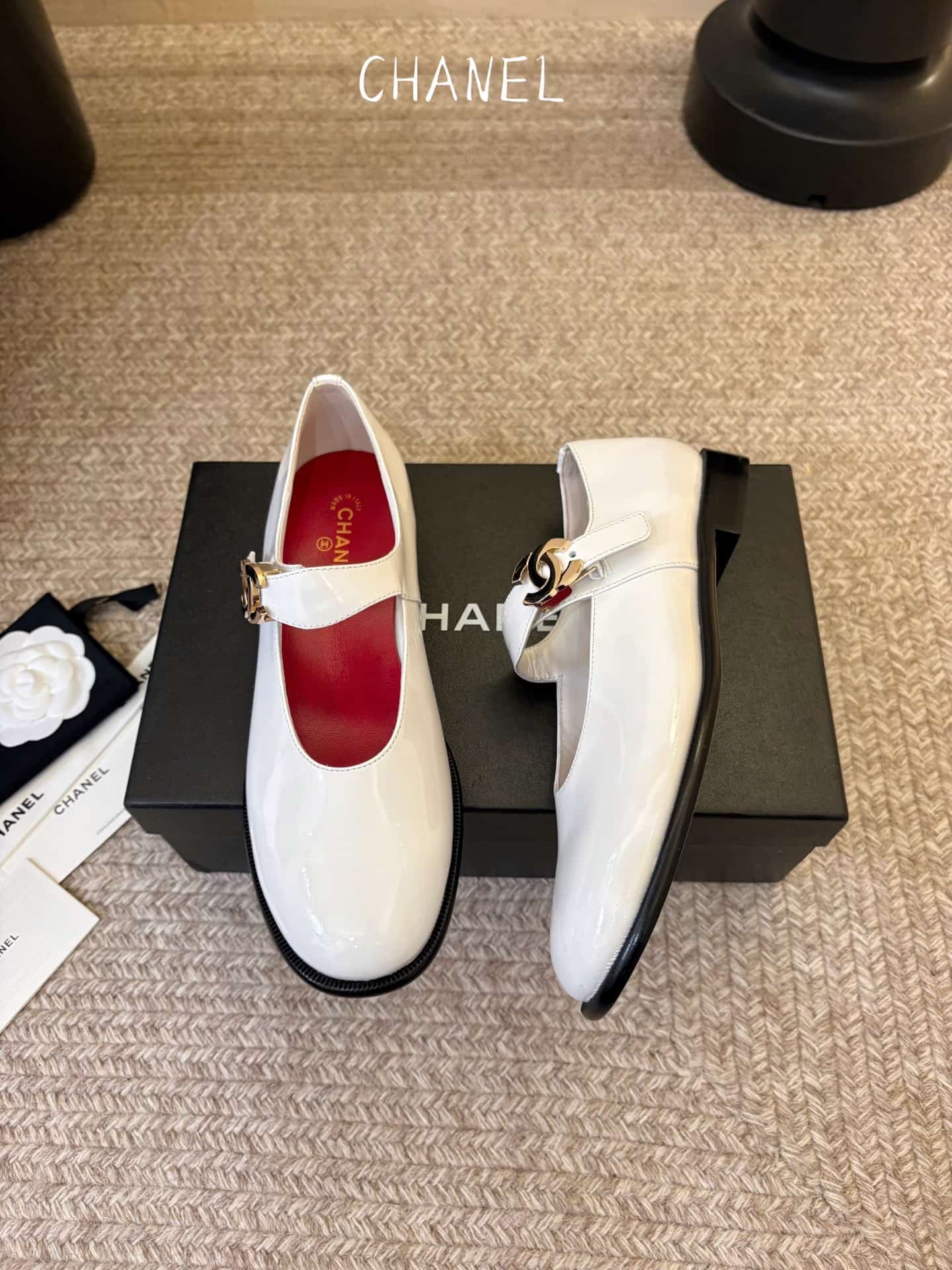 Chanel Patent Calfskin Mary Jane Flats