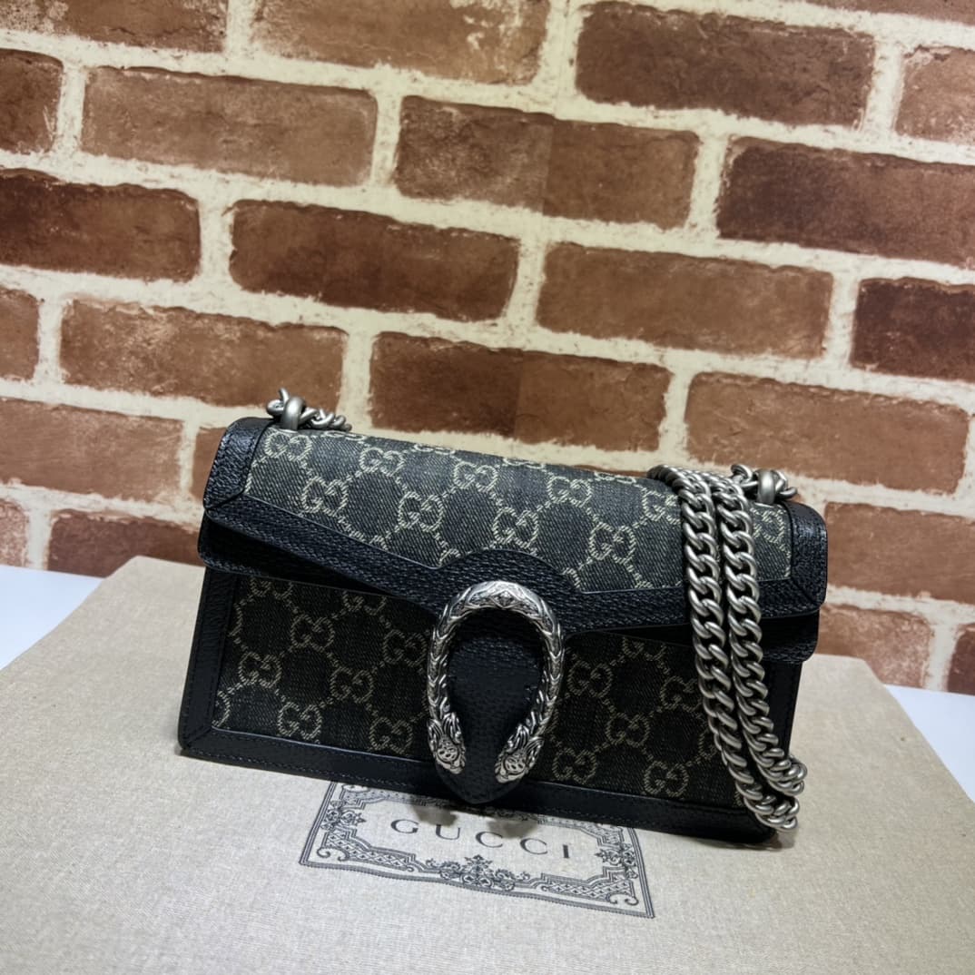 DIONYSUS MEDIUM RECTANGULAR BAG 499623 Denim Black high