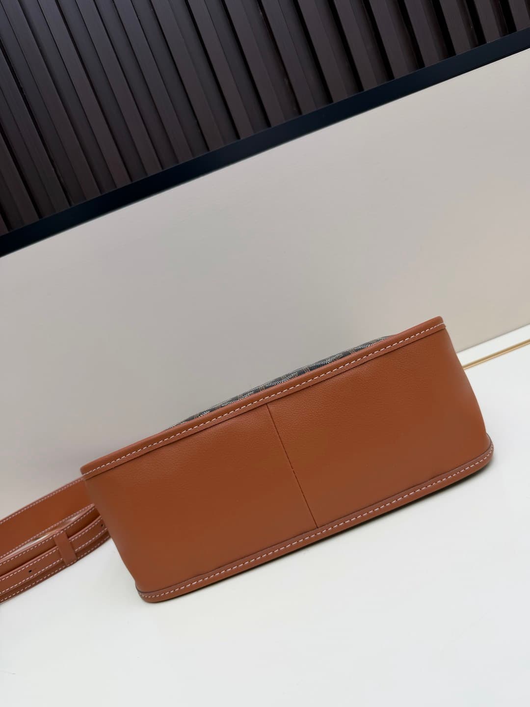 Goyard Musette PM bag in brown Goyardine canvas Mid
