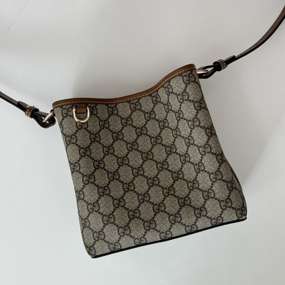 Gucci GG Emblem small bucket bag 815118 High