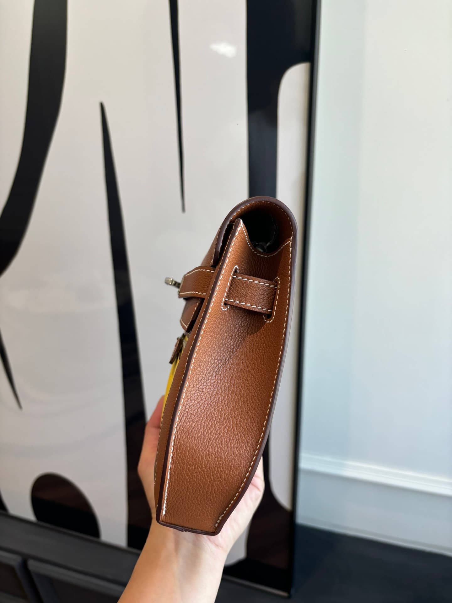 Hermes Kelly Depeches 25 Pouch Evercolor Leather WAX High