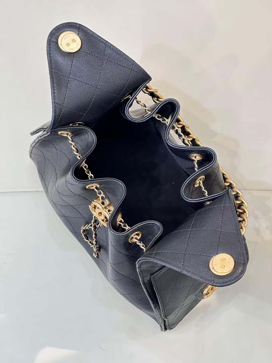Chanel 25 Small Hobo handbag AS5293 Grained Calfskin & Gold-tone Metal Black TOP