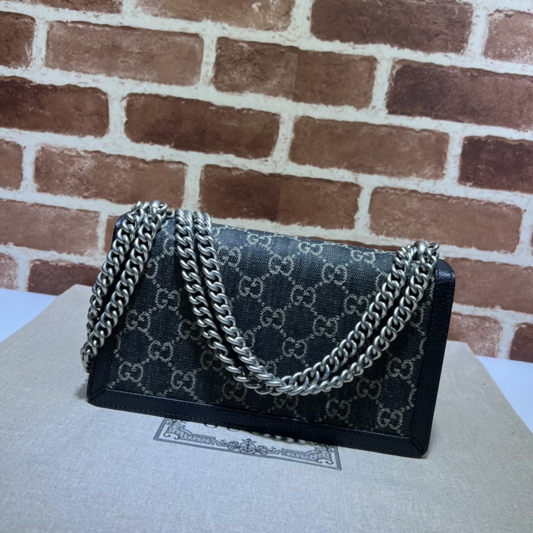DIONYSUS MEDIUM RECTANGULAR BAG 499623 Denim Black high