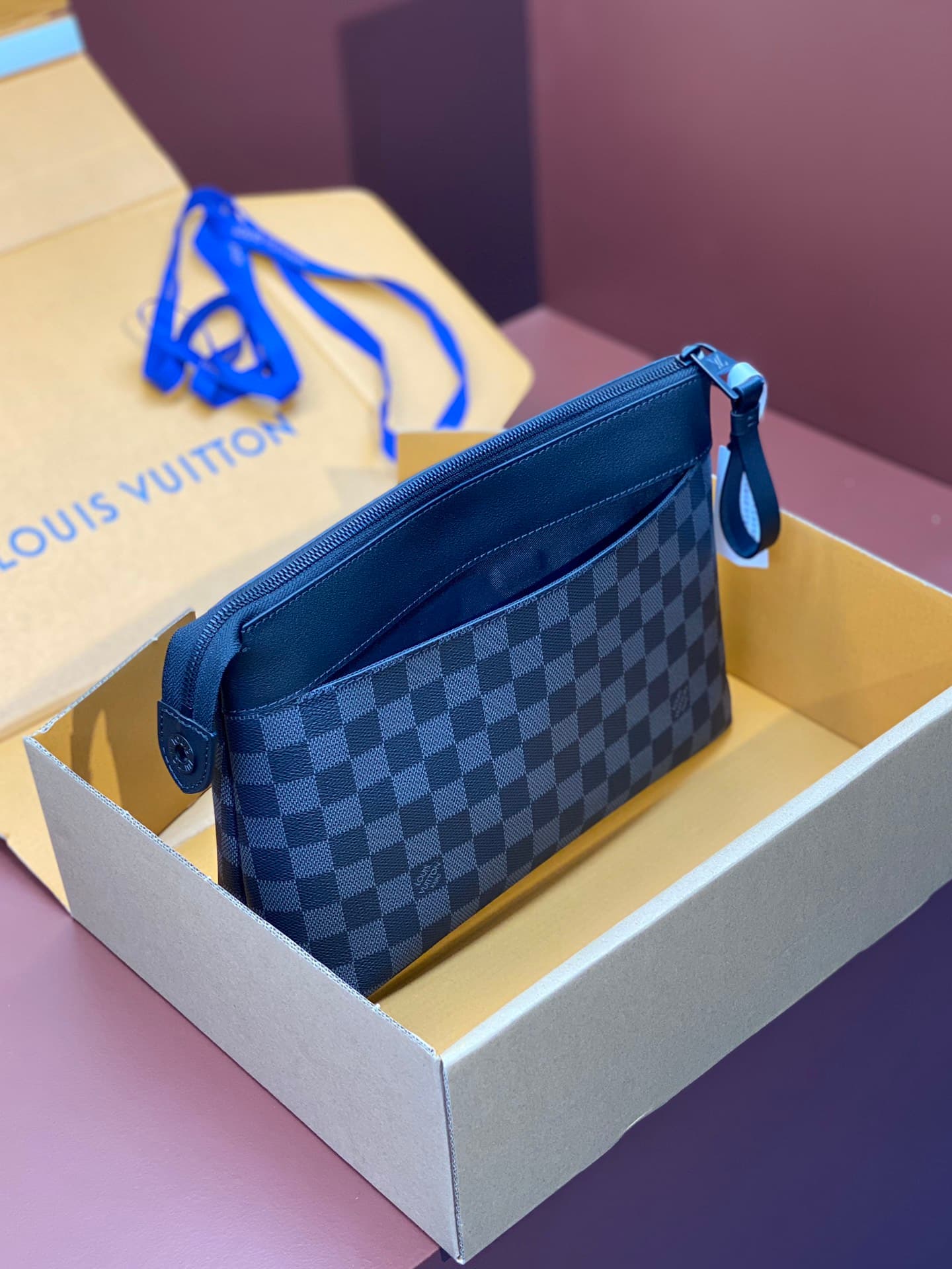 Louis Vuitton Pochette Voyage Souple Damier Ebene coated canvas M82545 High