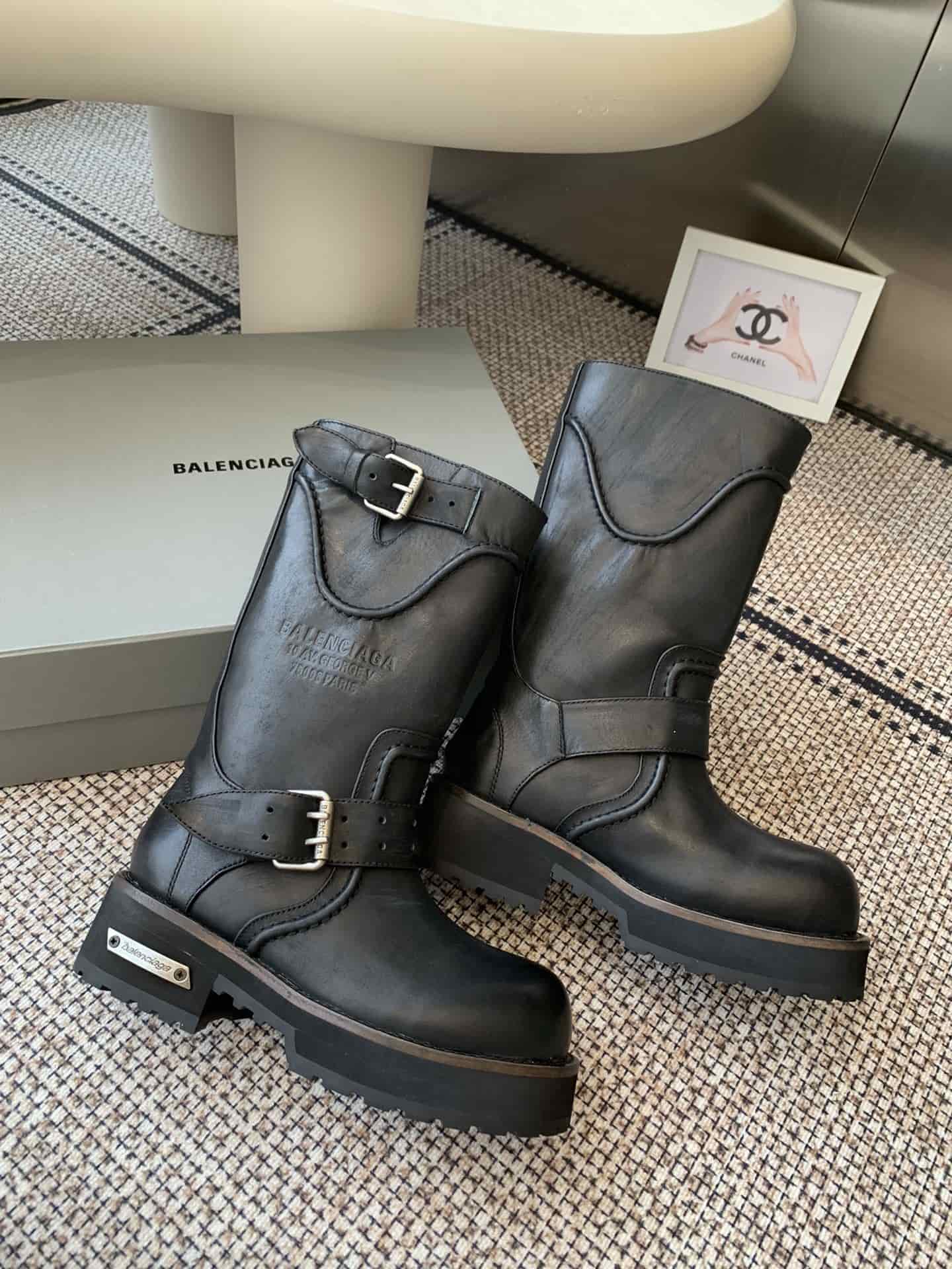 Balenciaga Venom High Boot in Black Women
