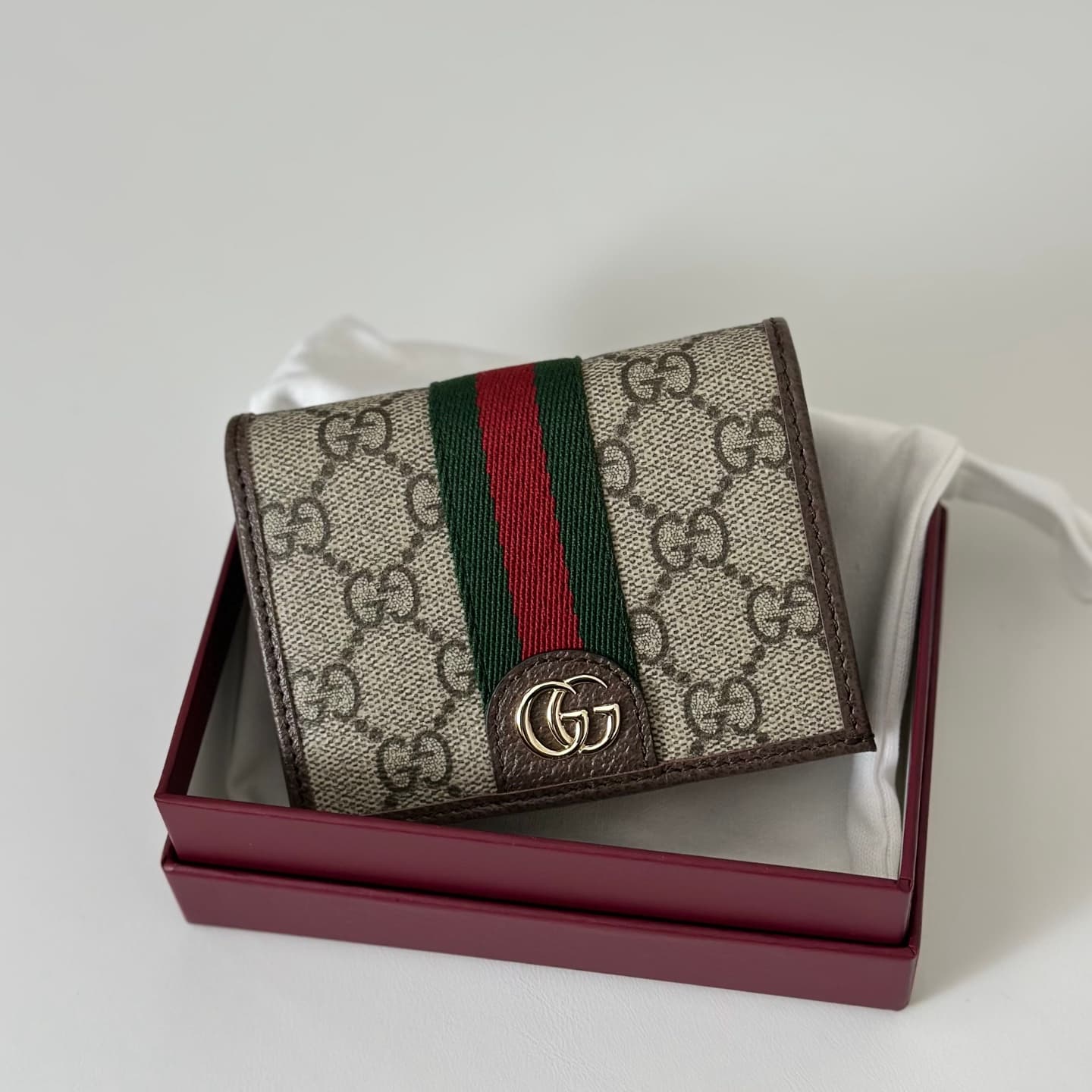 Gucci Ophidia Small wallet  Coffee 838487 High
