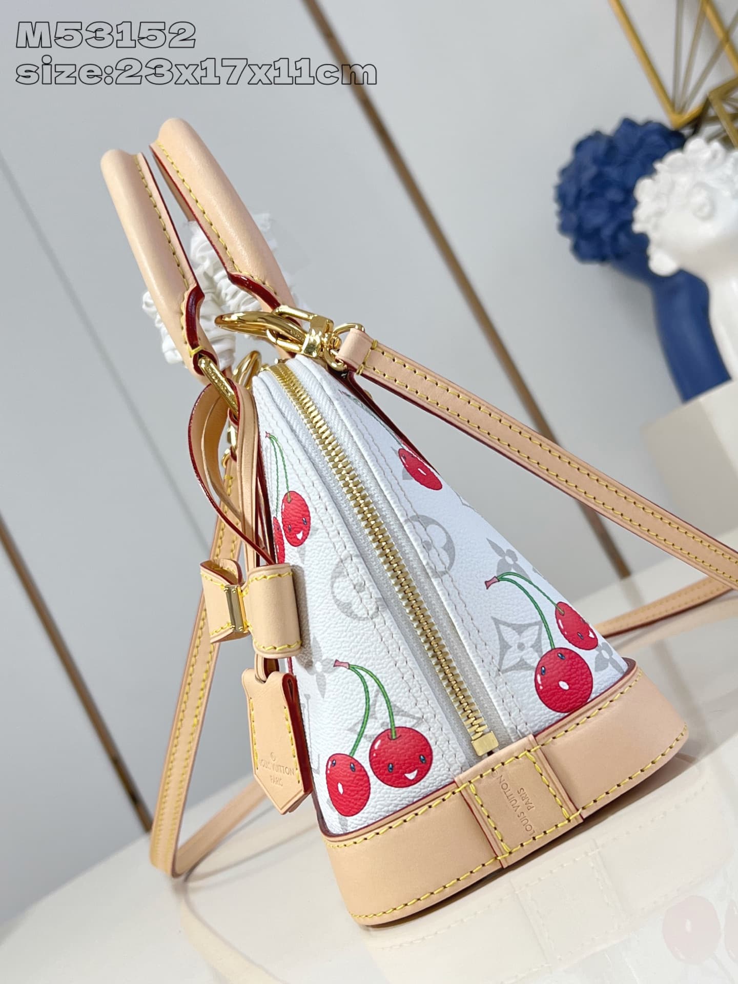 Louis Vuitton x Murakami Alma BB Monogram cherry coated canvas M14234 High