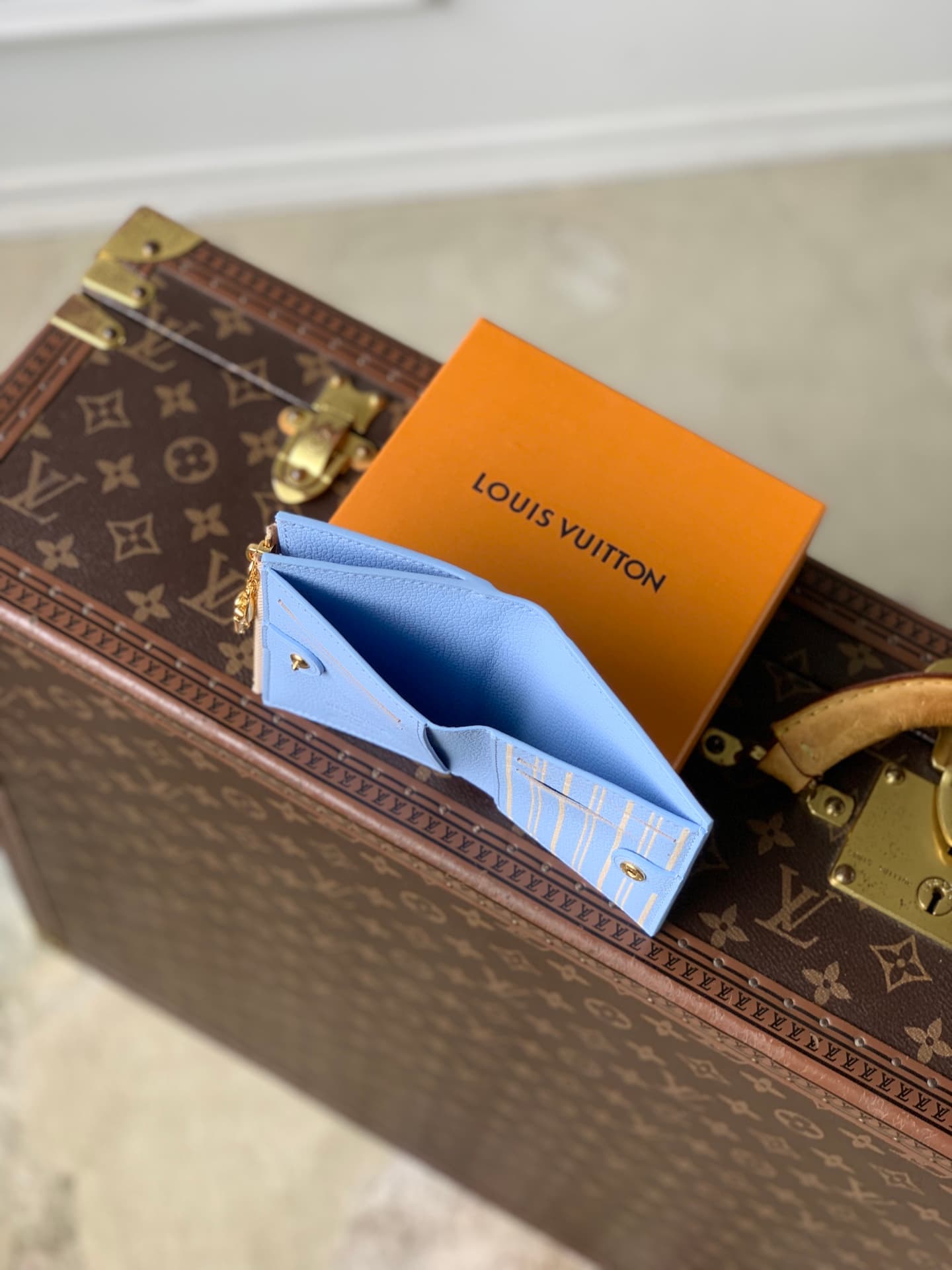 Louis Vuitton Lisa Wallet Poplar/Blue Iris Cowhide leather M29809 High