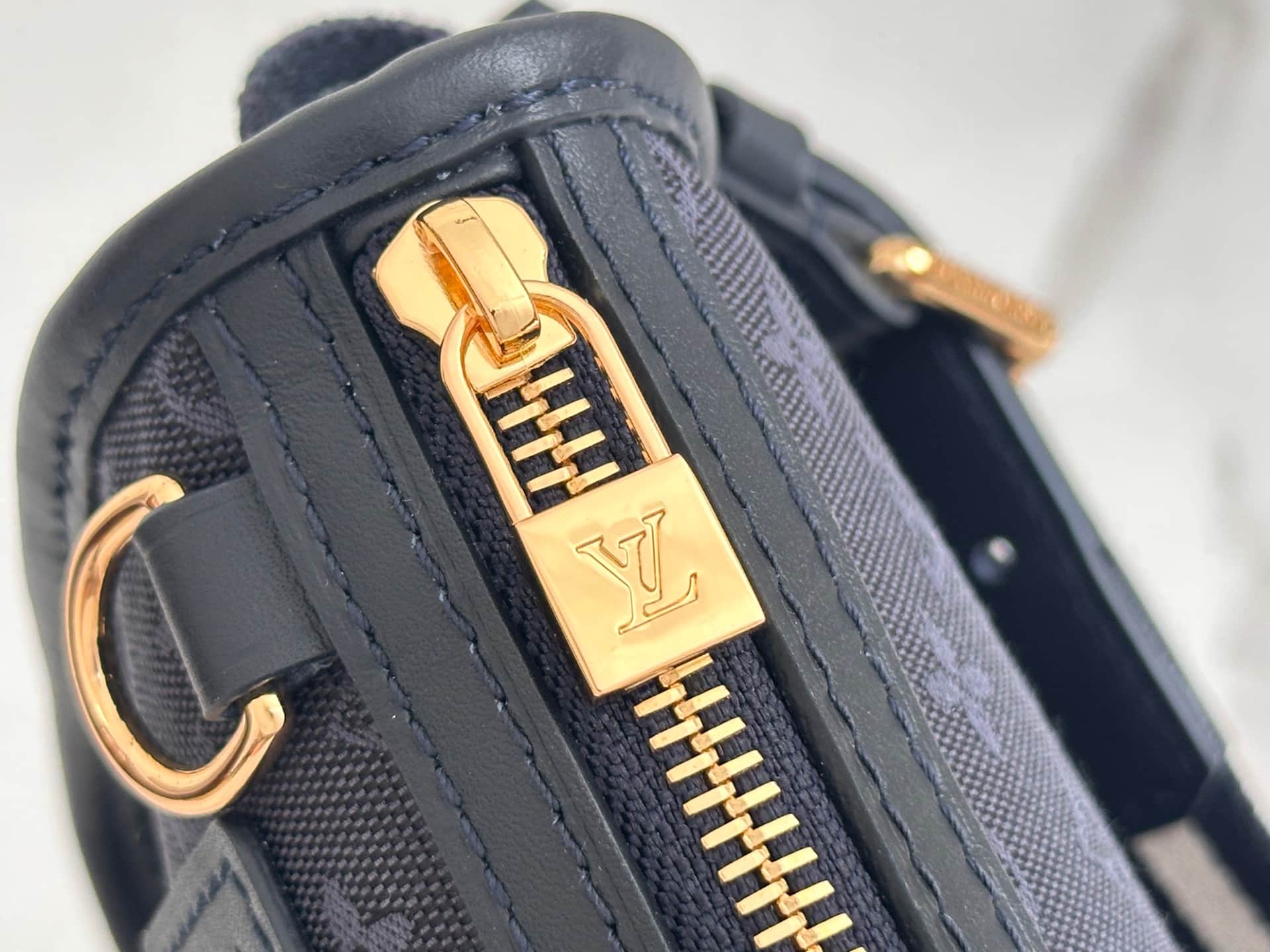 Louis Vuitton Mini Lin Pochette Kathleen Monogram Canvas Navy Blue M92330 High