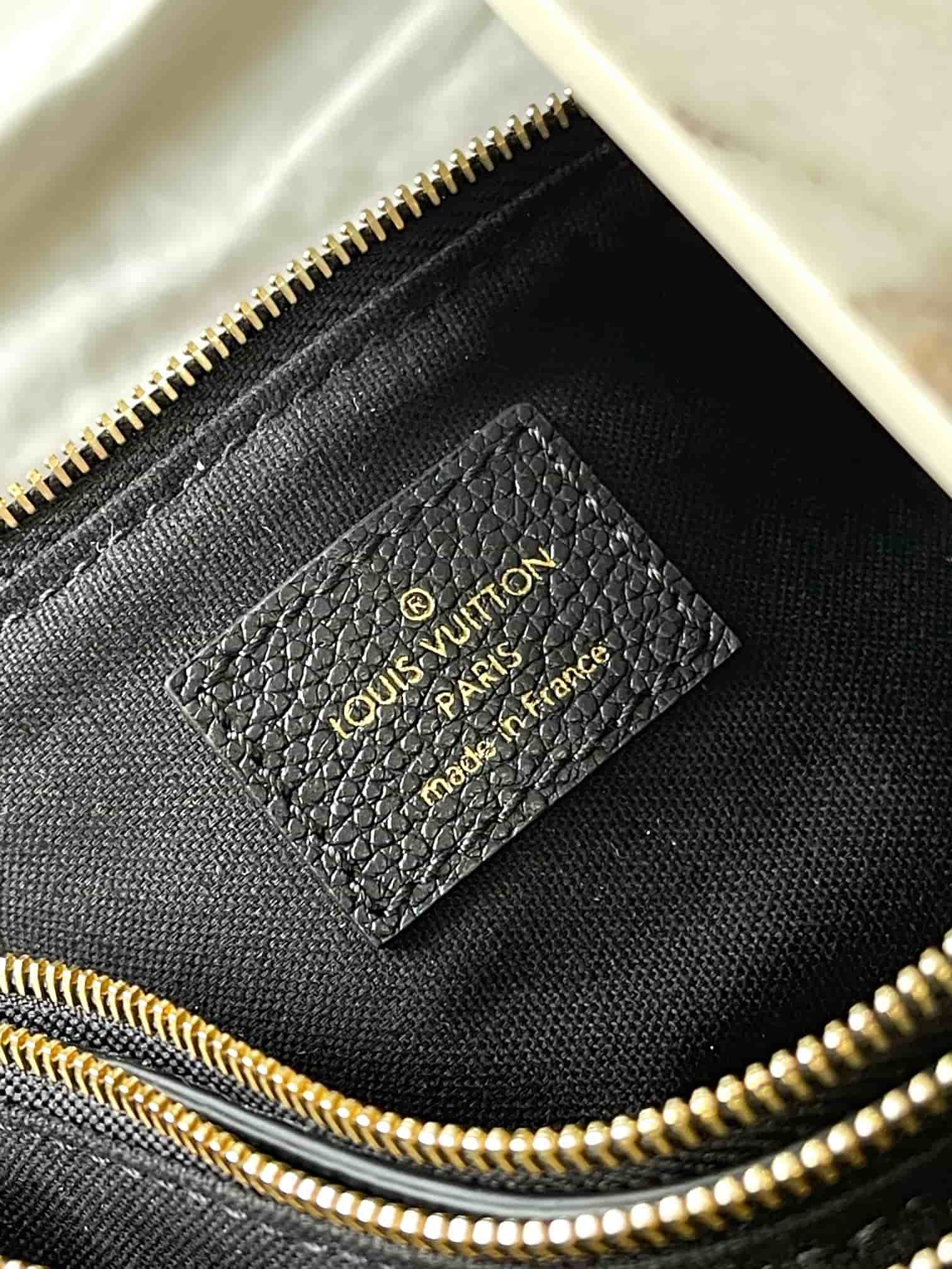 Louis Vuitton Pochette Liv Black Monogram Empreinte embossed supple grained cowhide leather M83301 TOP