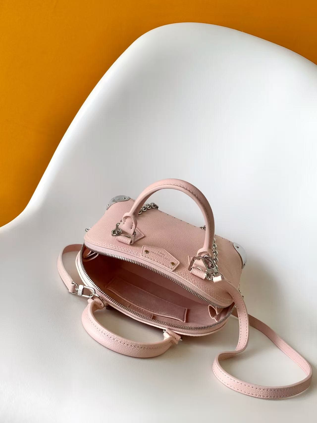 Louis Vuitton Alma Trunk BB Petal Pink Calfskin leather M2A301 High