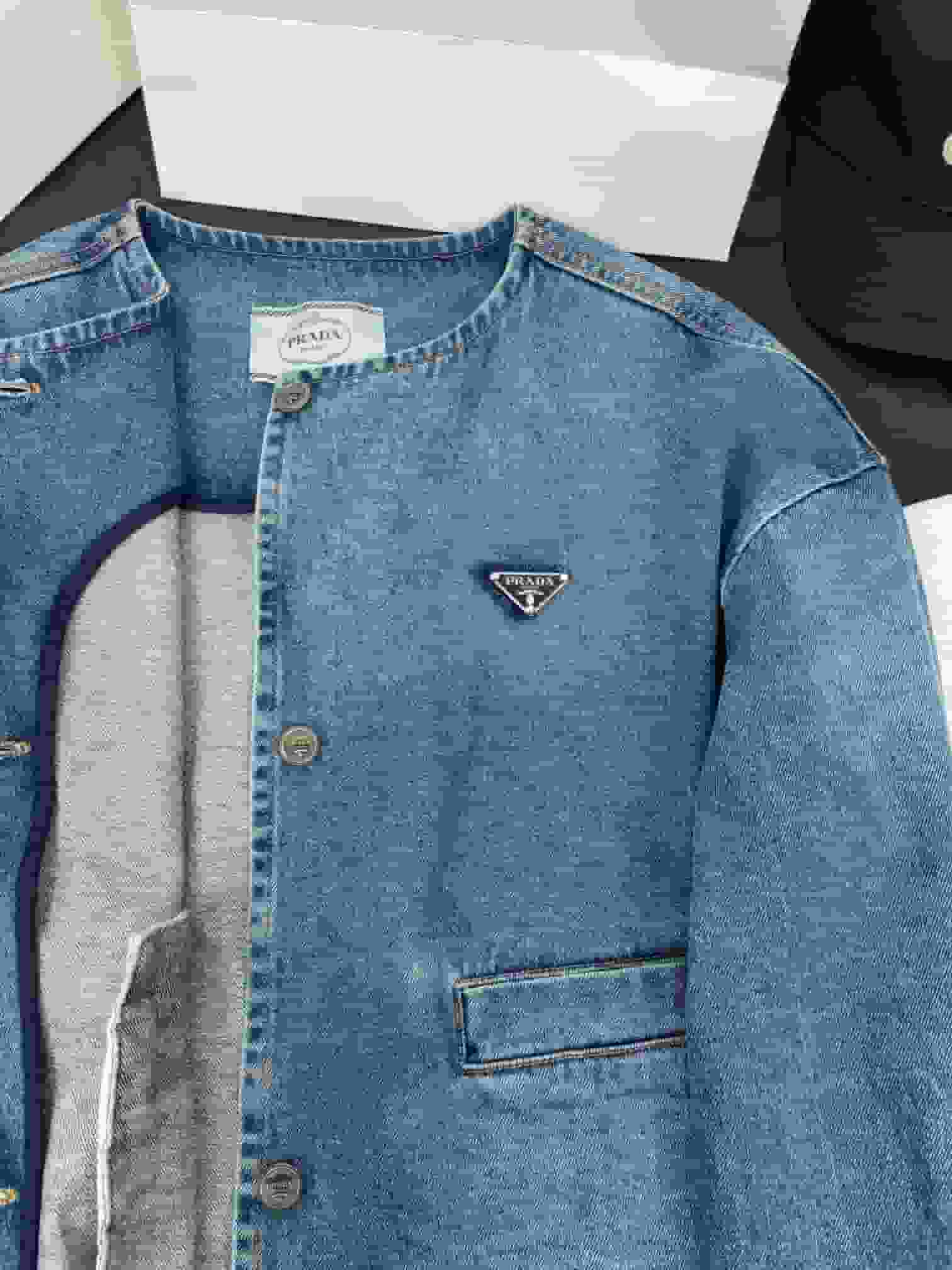 Prada Cropped Denim Jacket