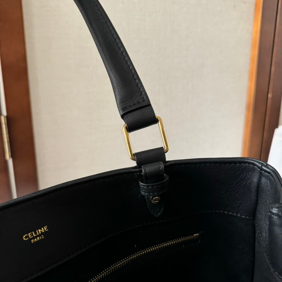 Celine Medium Appoline Bag in Supple Calfskin Black High