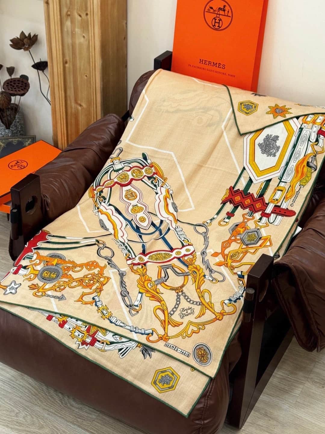 Hermes Brides et Destin silk scarf