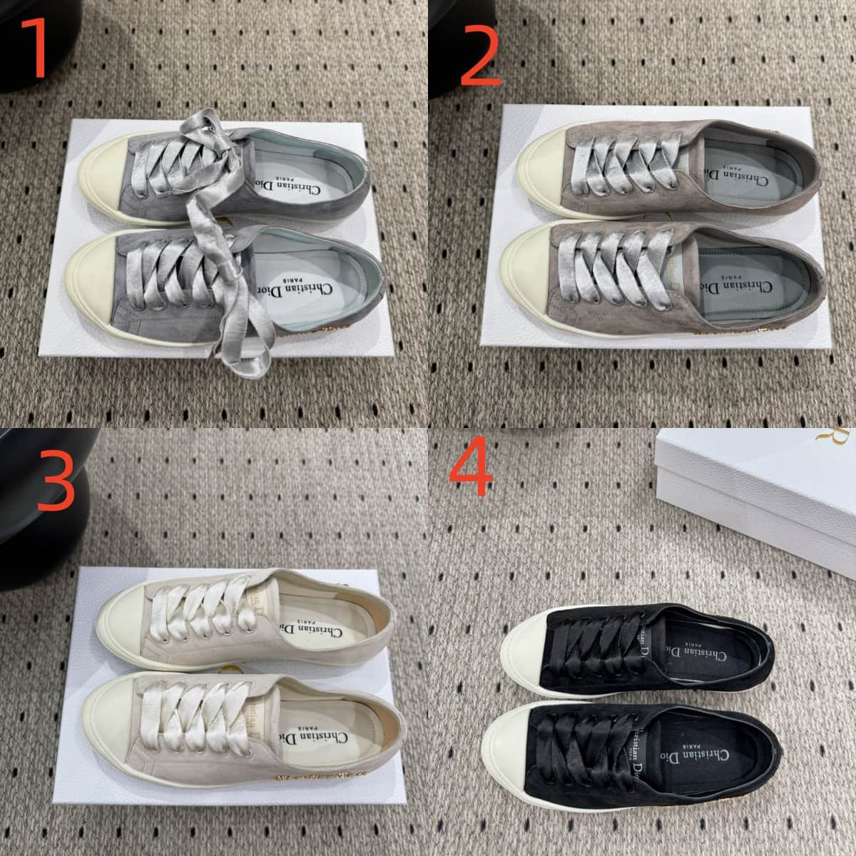 Dior Lucky Sneaker Pale Suede Calfskin shoes Women