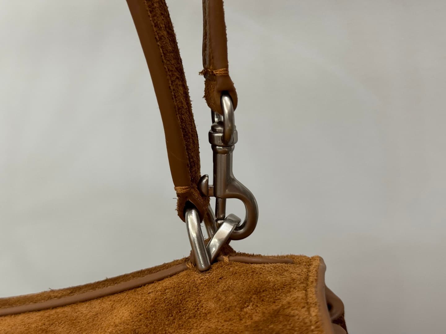 Balenciaga Rodeo Small Bag in Camel Waxed Suede Calfskin With Silver-Tone Metal TOP