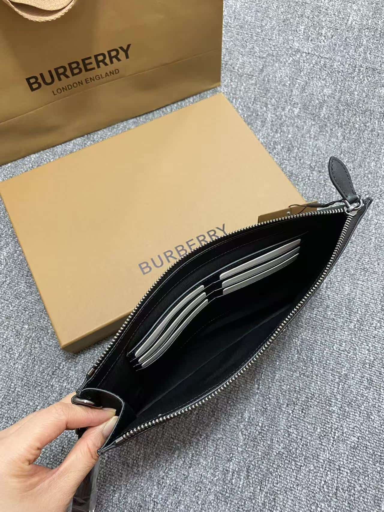 Burberry Check-print Clutch Bag High