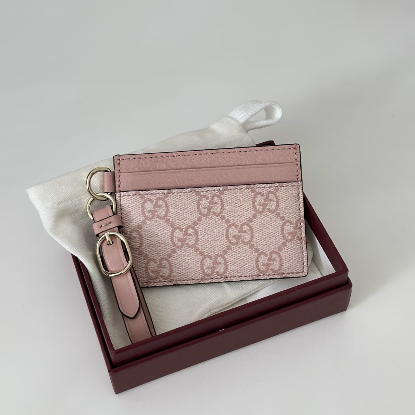 GG Emblem card case with strap 819121 High