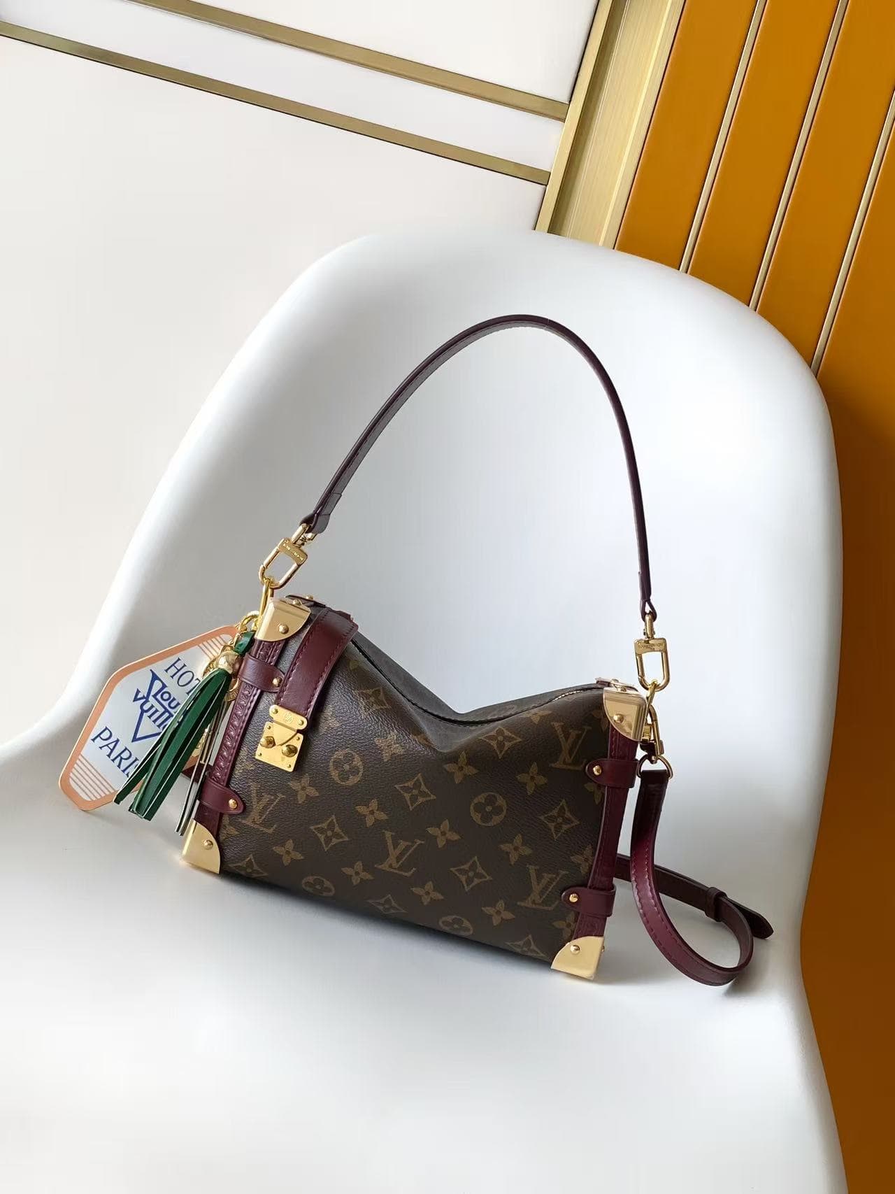 Louis Vuitton Side Trunk MM Monogram Ebene Coated canvas M28569 High