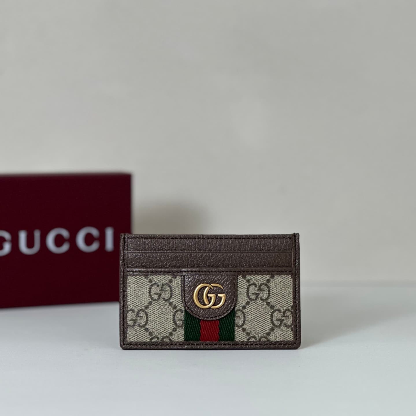 Gucci Ophidia card case wallet Coffee 834795 High