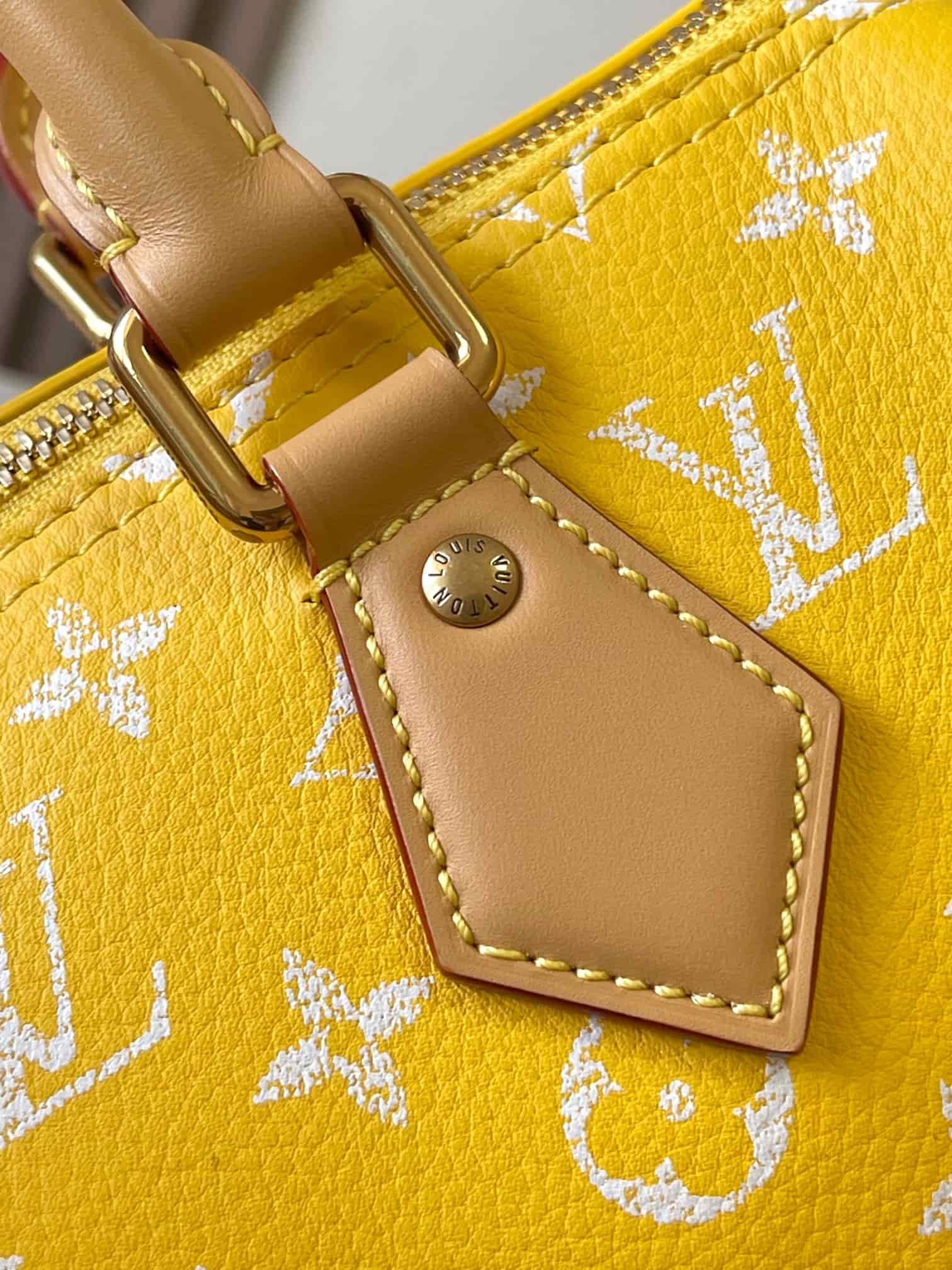 Louis Vuitton Speedy P9 Bandoulière 25 Soft calfskin Monogram Leather M24426 Yellow TOP