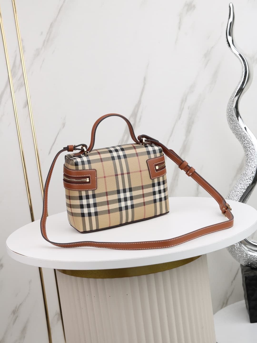 Burberry Check Vanity Bag High