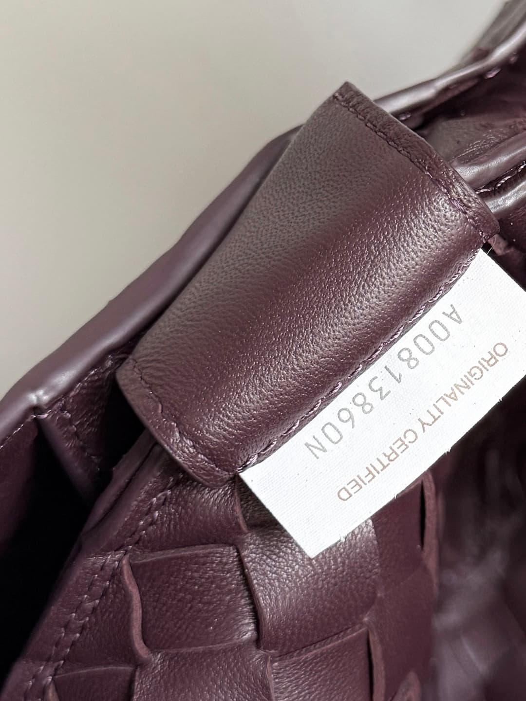 Bottega Veneta Large Campana shoulder bag suede in Intrecciato leather Claret TOP