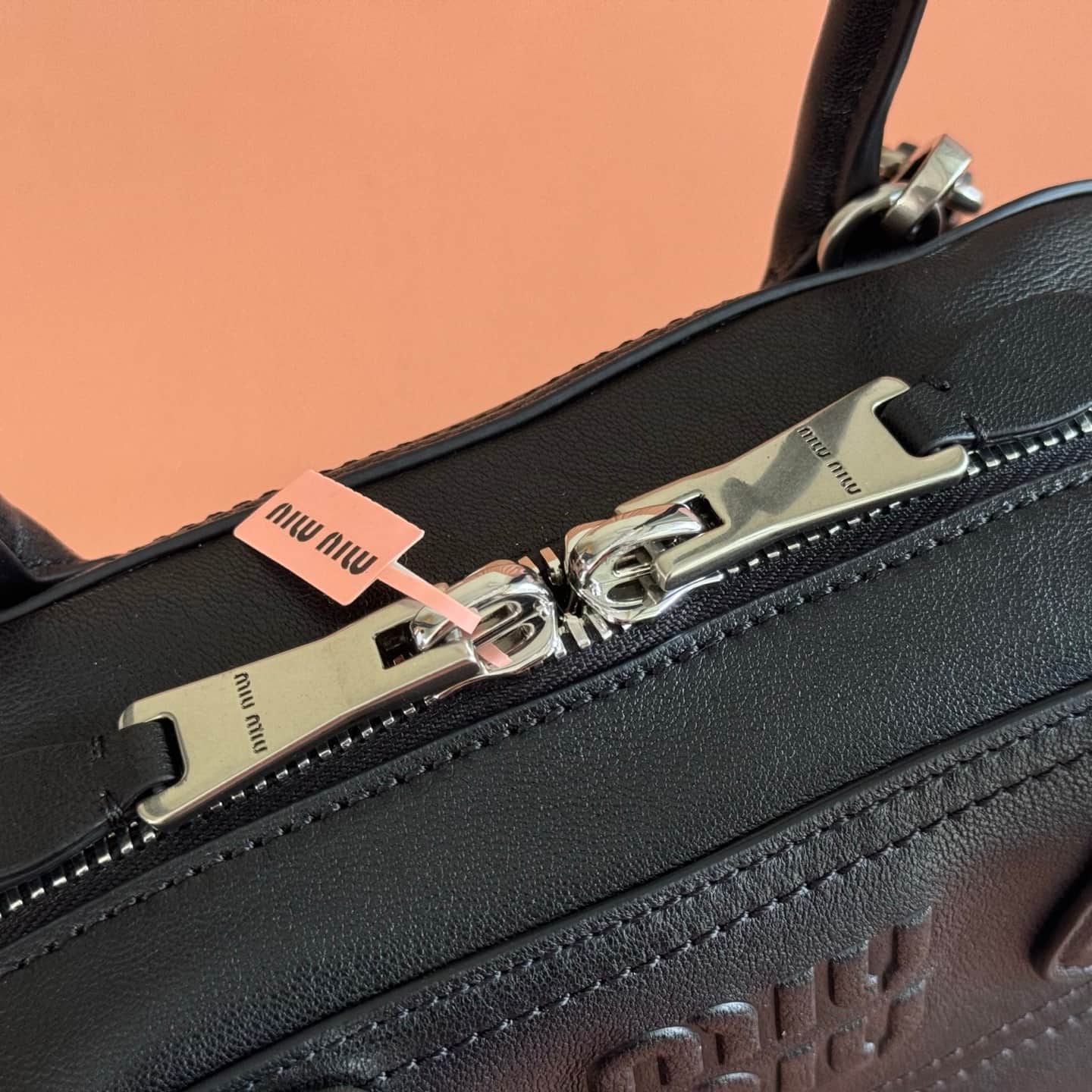 Miu Miu Vivant nappa leather bag Black 5BB200  TOP