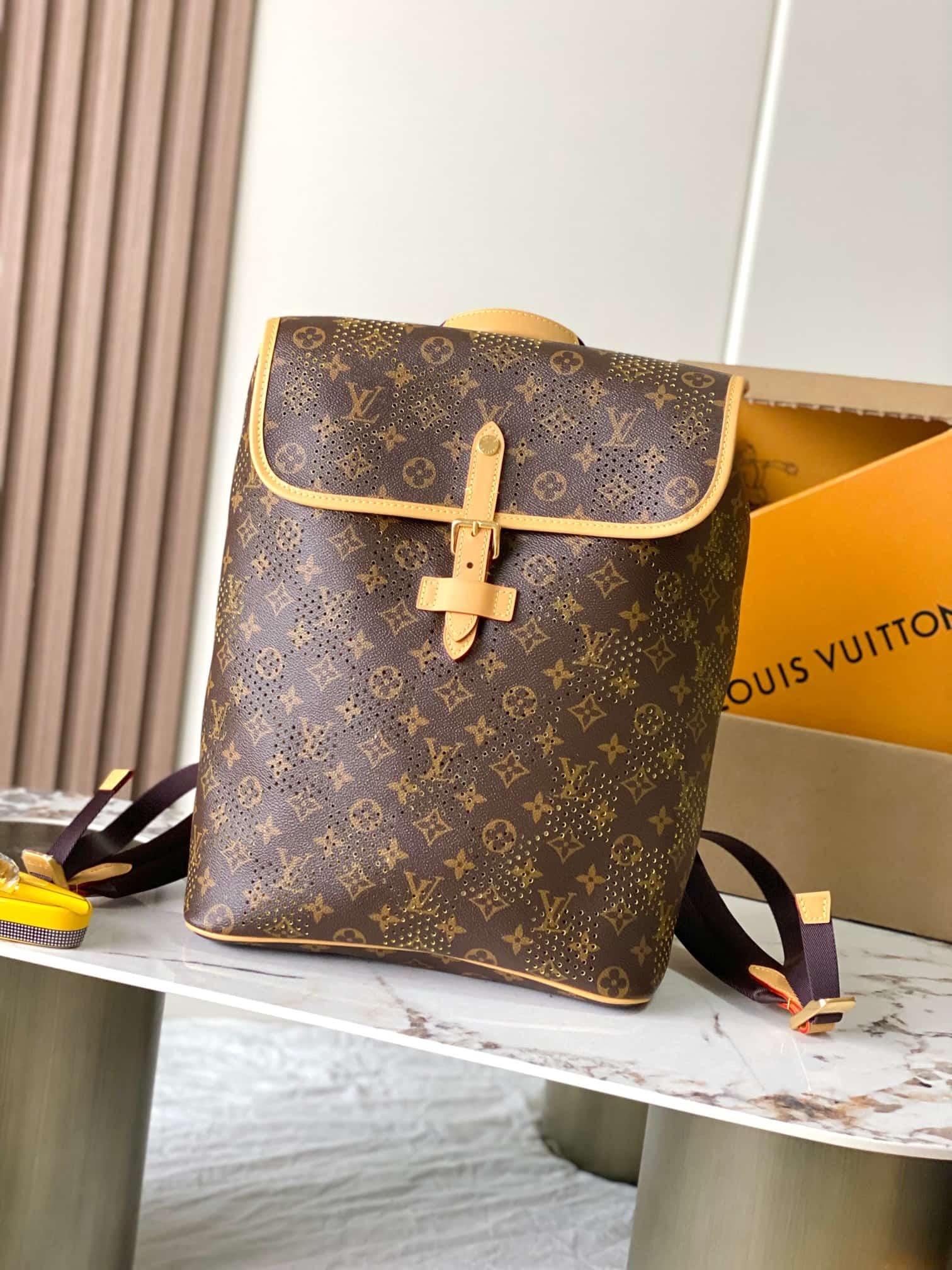 Louis Vuitton Flaneur Backpack Monogram/Yellow Grid coated canvas M29295 TOP