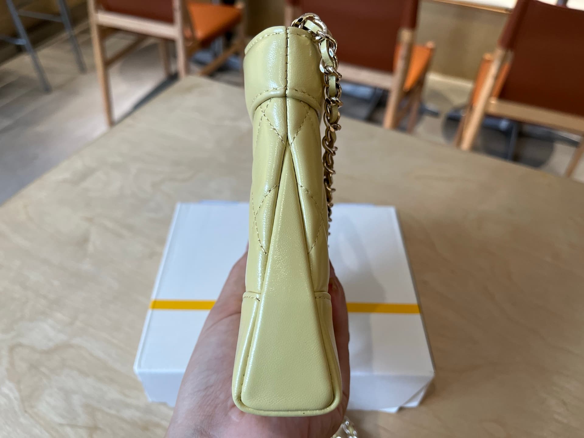 Chanel 31 Mini BAG Calfskin & Gold-Tone Metal AP3656 Light Yellow A