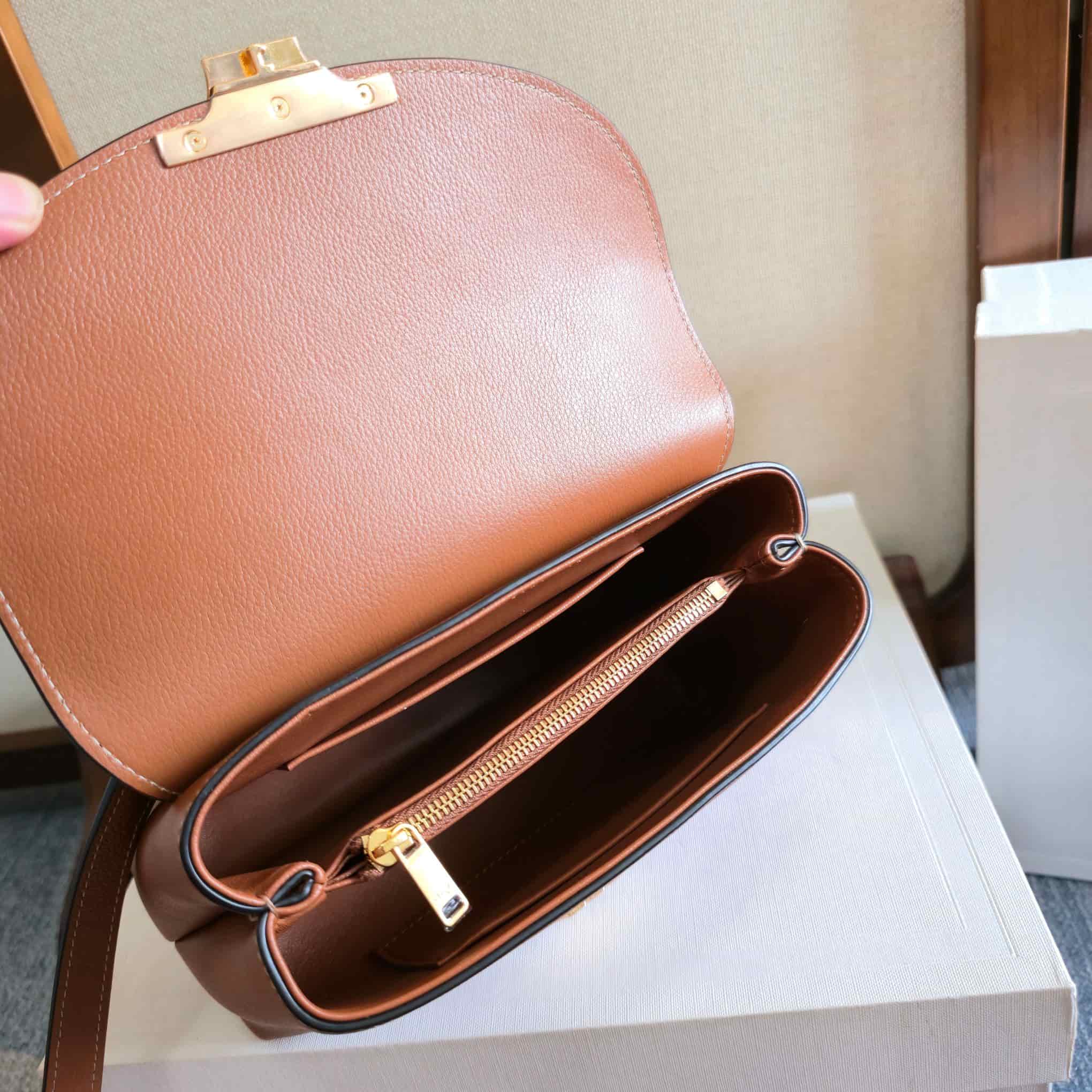 Celine Mini Nino bag in Tan Supple Calfskin High