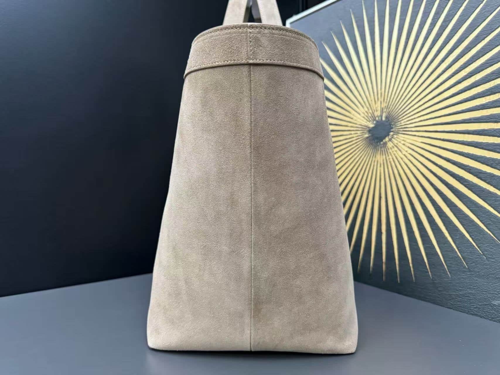 Saint Laurent Y tote in suede in Grey High
