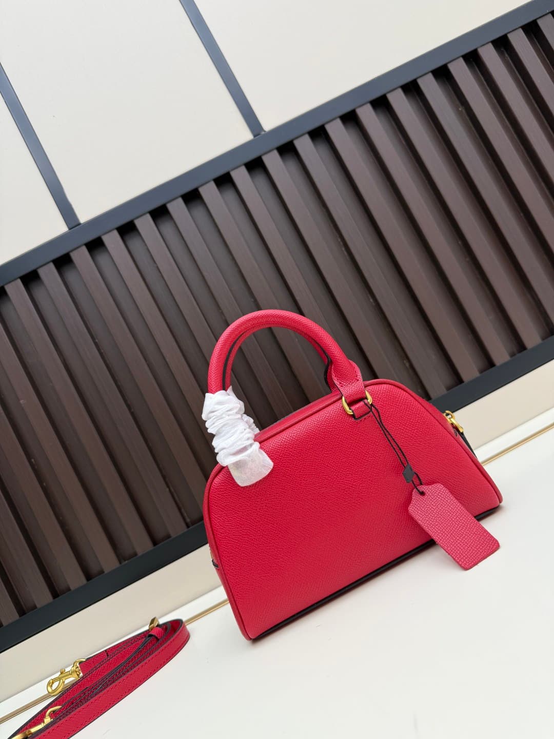 Valentino Garavani Mini VLogo Signature Bowling Bag Red